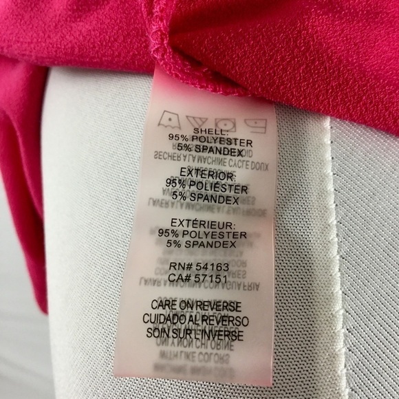 KARL Lagerfeld Pink Sleeveless Swing Trapeze Dress W/Faux Pearl & Chain Neckline - Picture 15 of 16